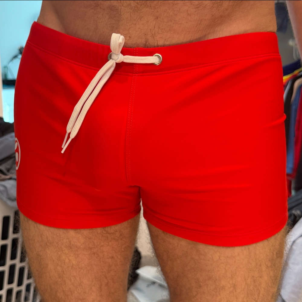 Red Men's Swim Shorts